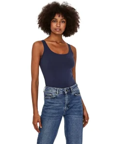 Vero Moda Maxi - Langes Trägershirt aus Jersey in Dunkelblau