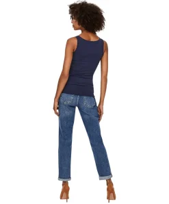 Vero Moda Maxi - Langes Trägershirt aus Jersey in Dunkelblau