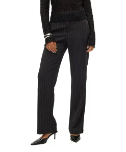 Vero Moda Maya Hose in Schwarz mit Nadelstreifen