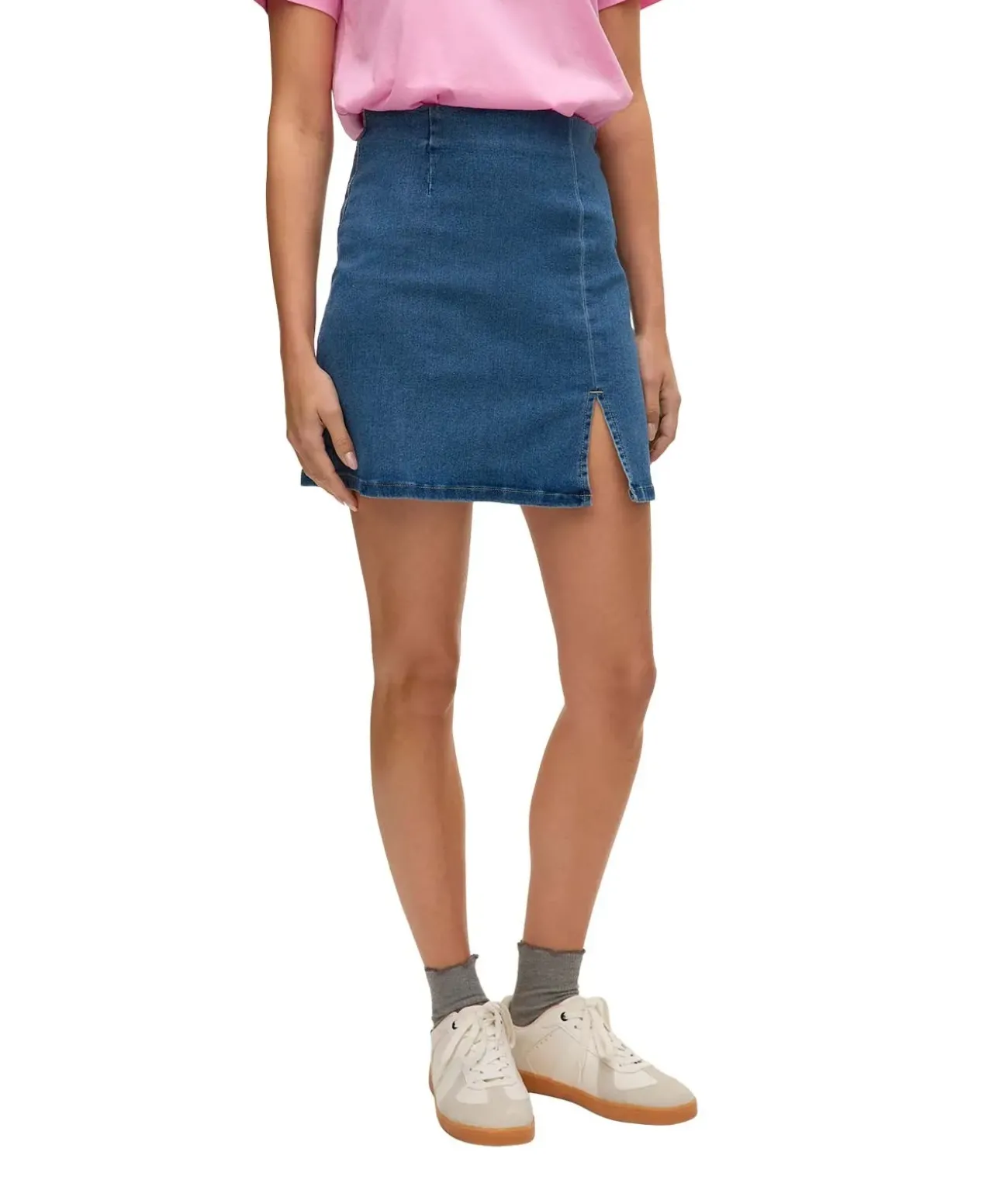 VERO MODA Mini Jeansrock in Indigo mit hohem Bund