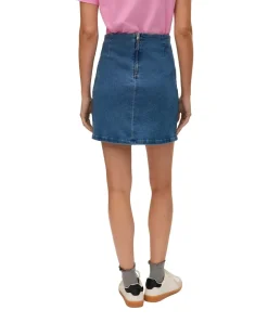 VERO MODA Mini Jeansrock in Indigo mit hohem Bund