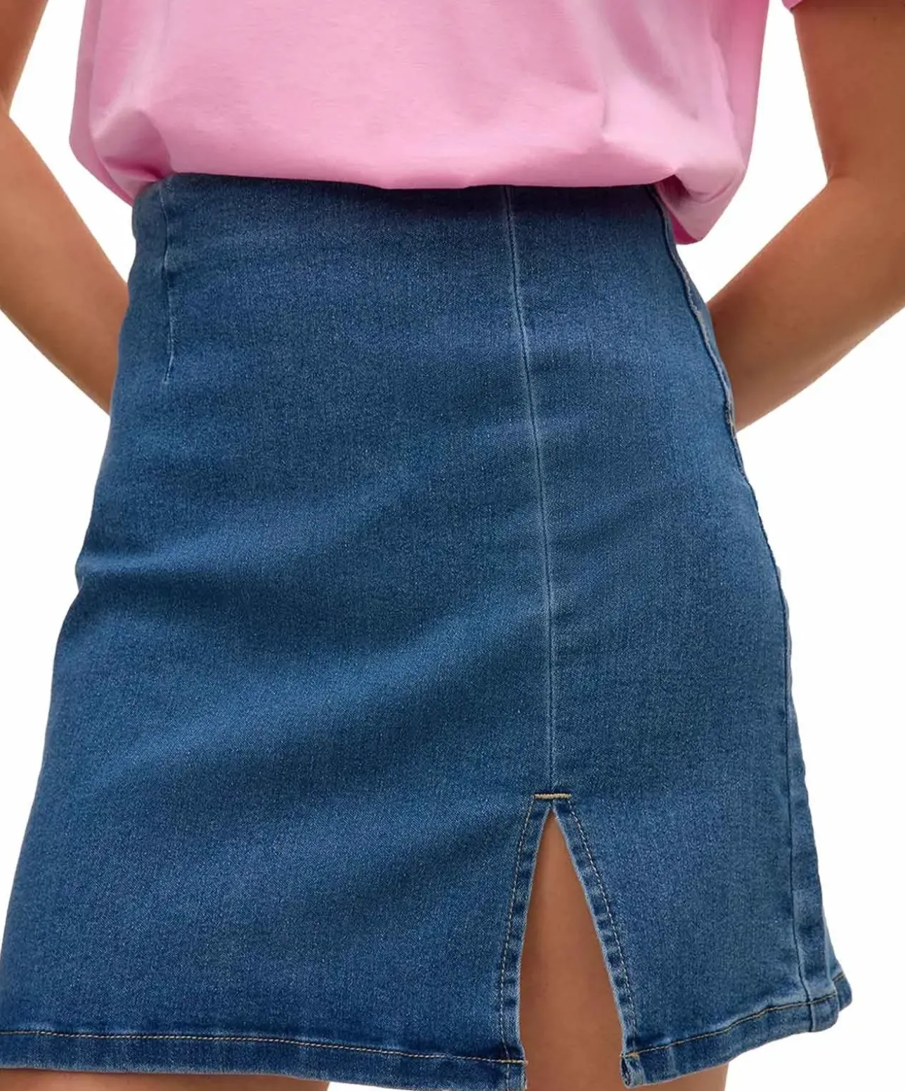 VERO MODA Mini Jeansrock in Indigo mit hohem Bund