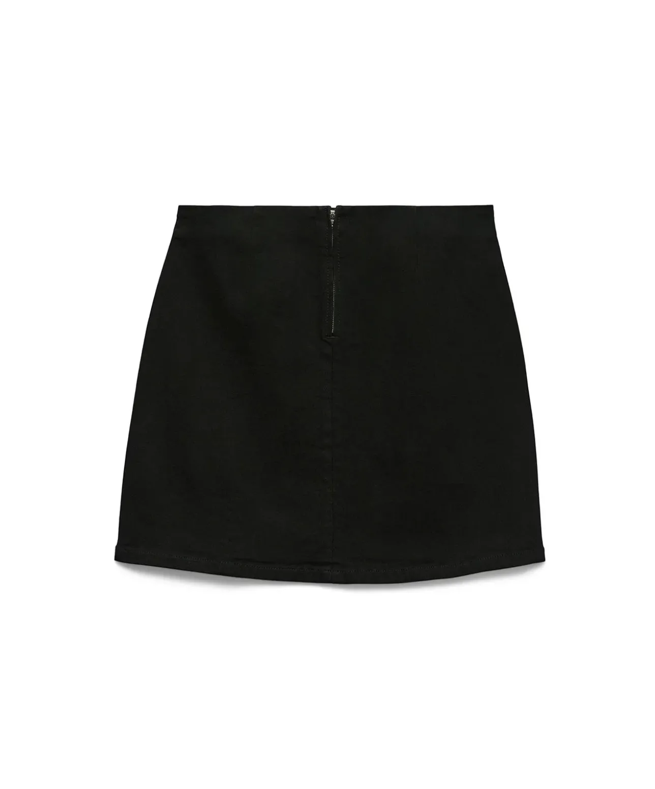 VERO MODA Mini-Jeansrock in Schwarz mit hohem Bund