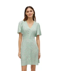 Vero Moda Minikleid Alba mit Muster in Hellgrün