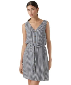 Vero Moda Minikleid Bumpy in weiß mit Streifen