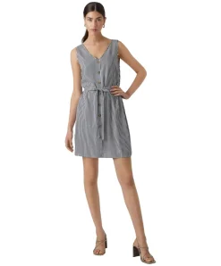 Vero Moda Minikleid Bumpy in weiß mit Streifen