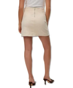 Vero Moda Minirock aus Cord mit Schlitz in CremeweiĂ