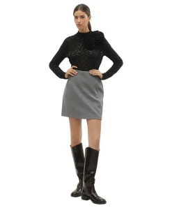 Vero Moda Minirock in Grau mit Seitentaschen