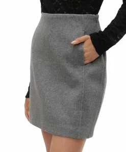 Vero Moda Minirock in Grau mit Seitentaschen