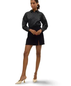Vero Moda Minirock mit hoher Taille in Schwarz