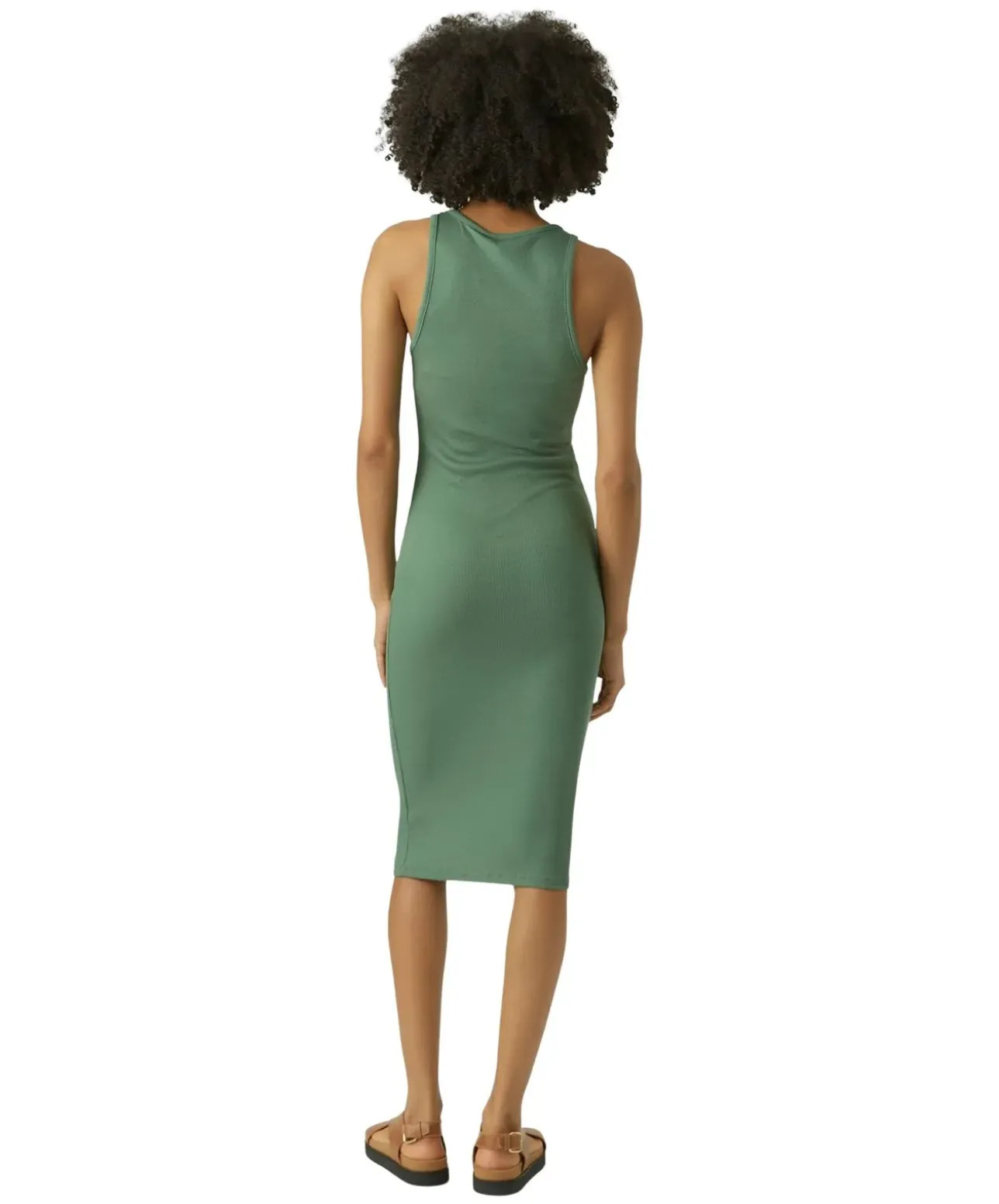 Vero Moda Neckholder Kleid Roma in grünem Myrtle