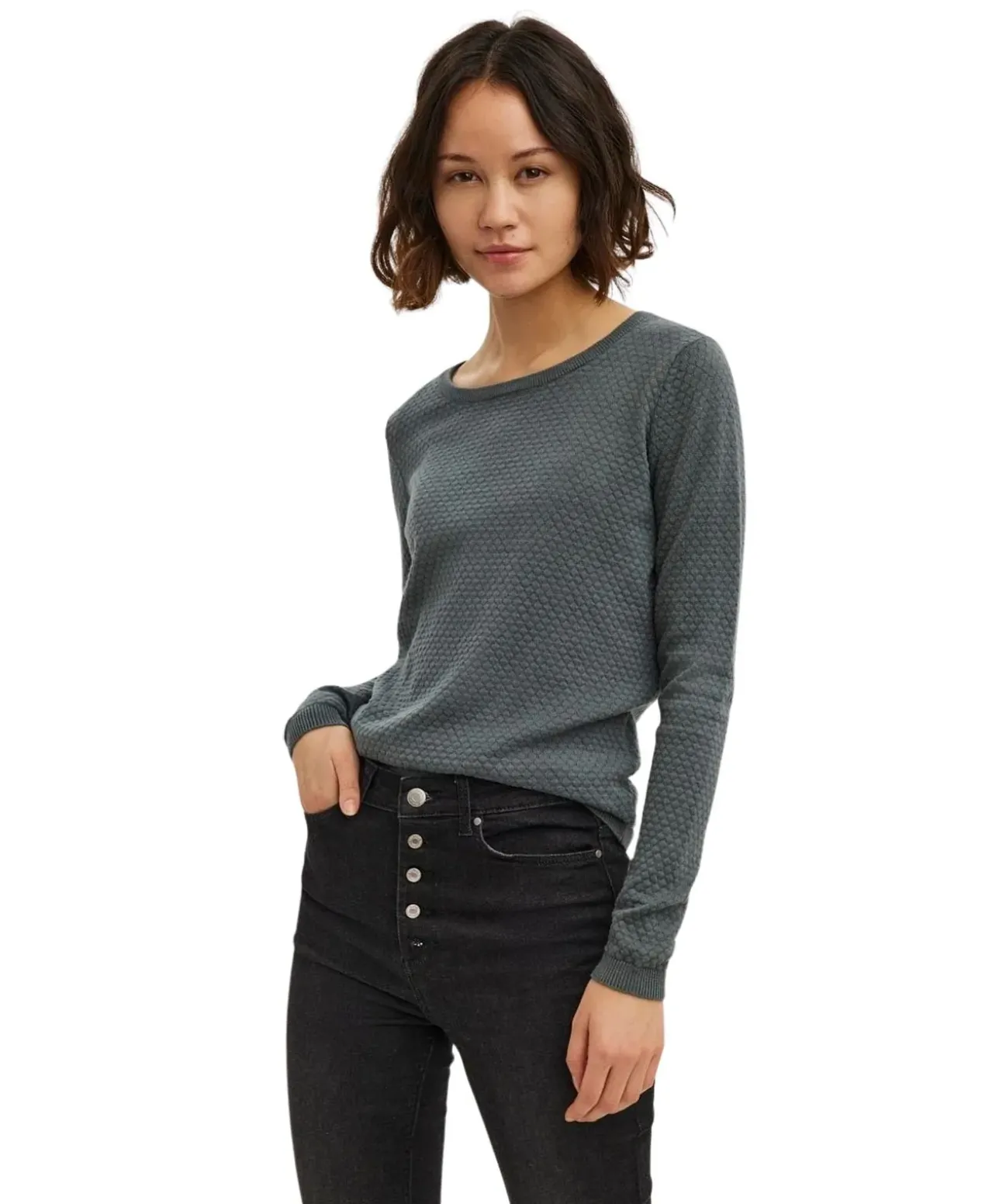 Vero Moda Pullover Care in Balsam Green