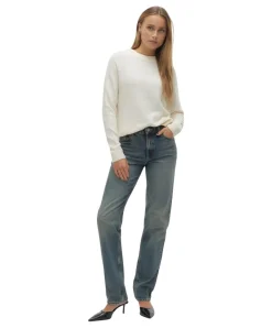 Vero Moda Pullover Filuca in Beige mit Rundhalsausschnitt