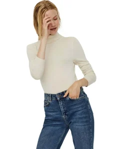 Vero Moda Rollkragenpullover Glory in beigen Birch
