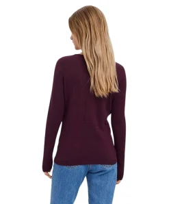 Vero Moda Rundhalspullover Care in Dunkelrot