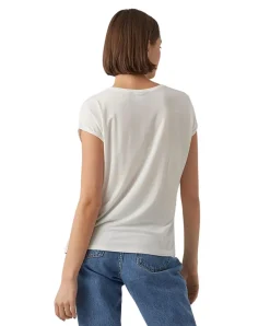 Vero Moda Rundhalsshirt AVA mit Kurzarm in weiß