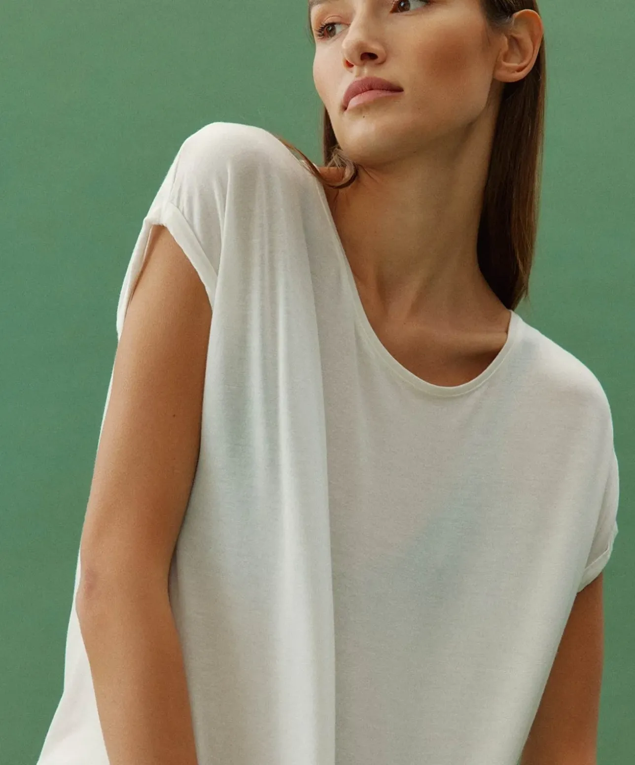 Vero Moda Rundhalsshirt AVA mit Kurzarm in weiß