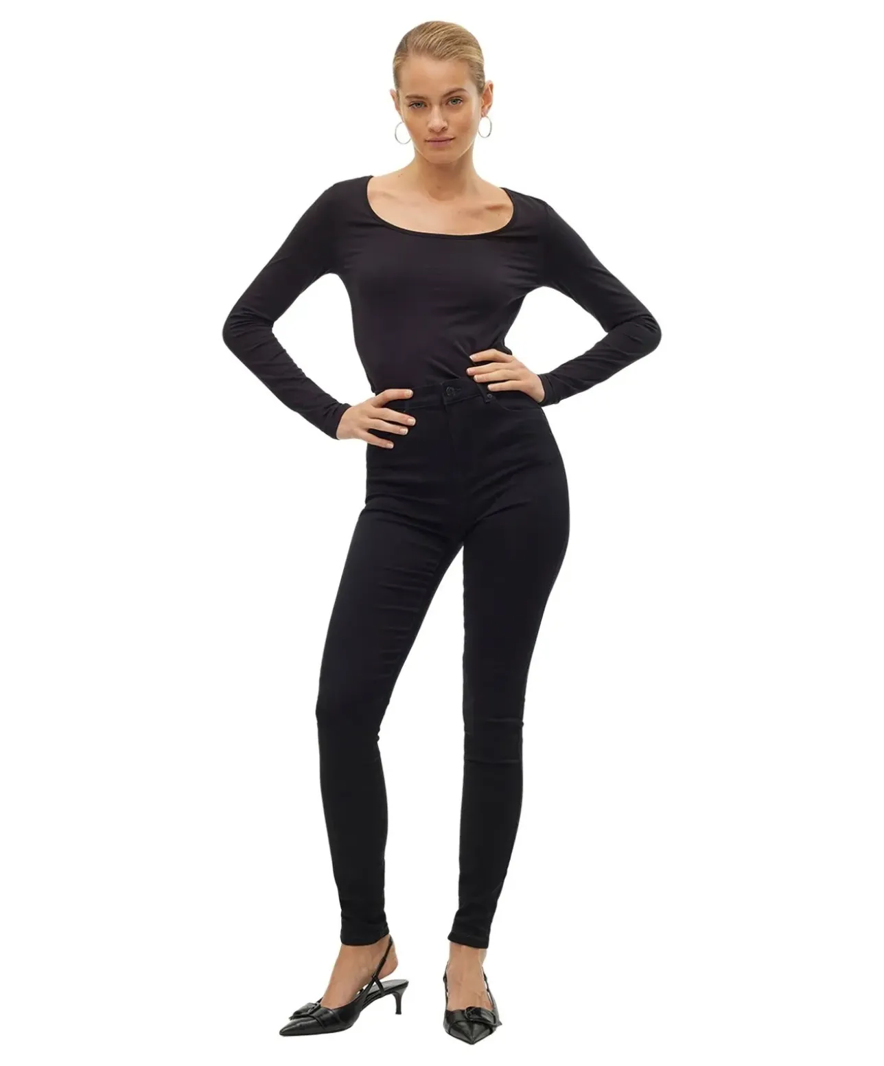 Vero Moda schwarze High Waist Jeans Sophia im Skinny Fit