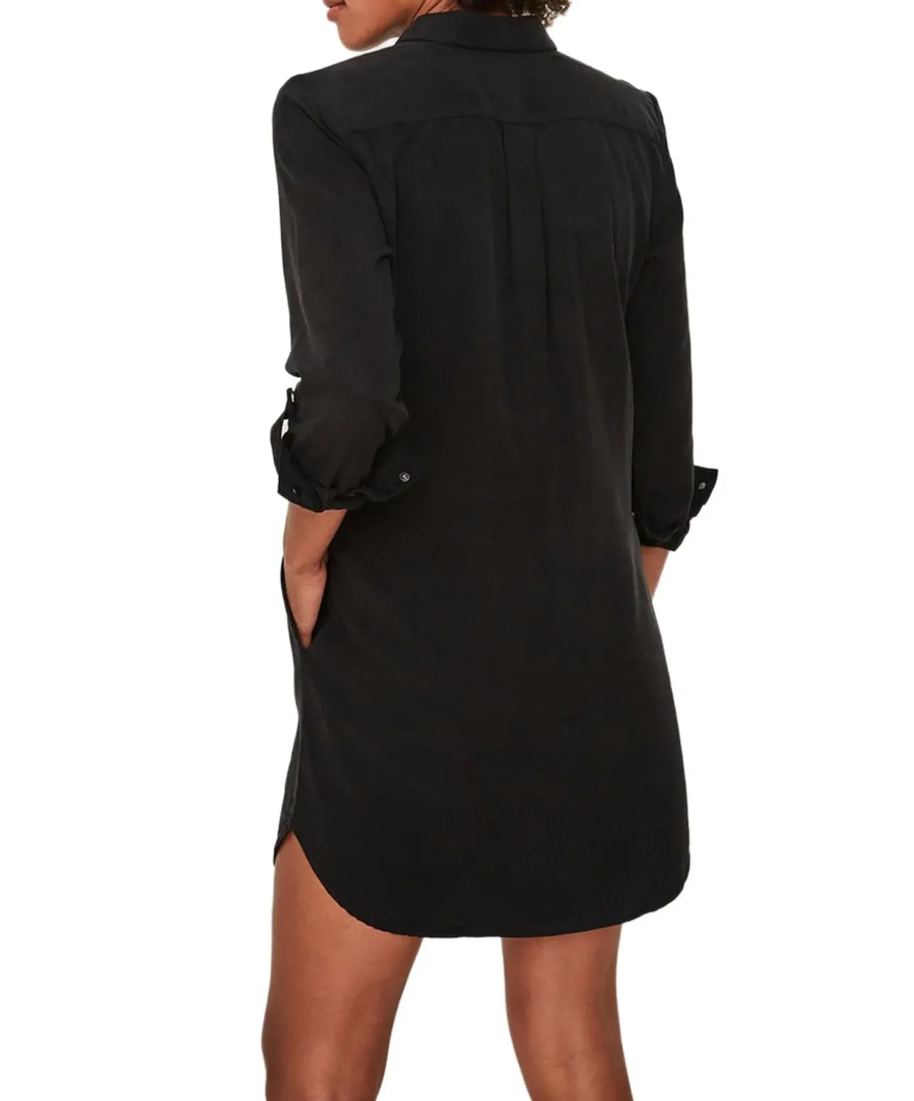 Vero Moda Silla - schwarzes Shirtkleid in Minilänge