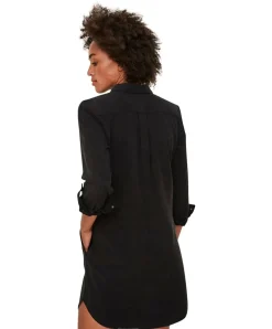 Vero Moda Silla - schwarzes Shirtkleid in Minilänge