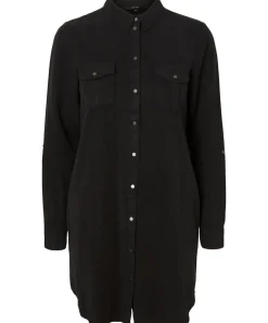 Vero Moda Silla - schwarzes Shirtkleid in Minilänge