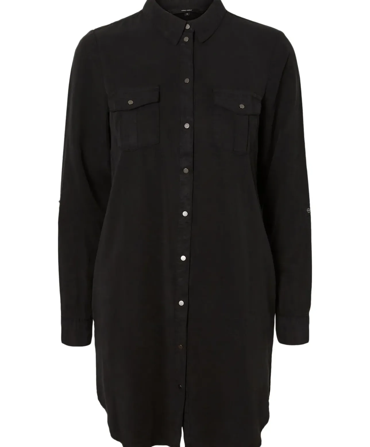 Vero Moda Silla - schwarzes Shirtkleid in Minilänge