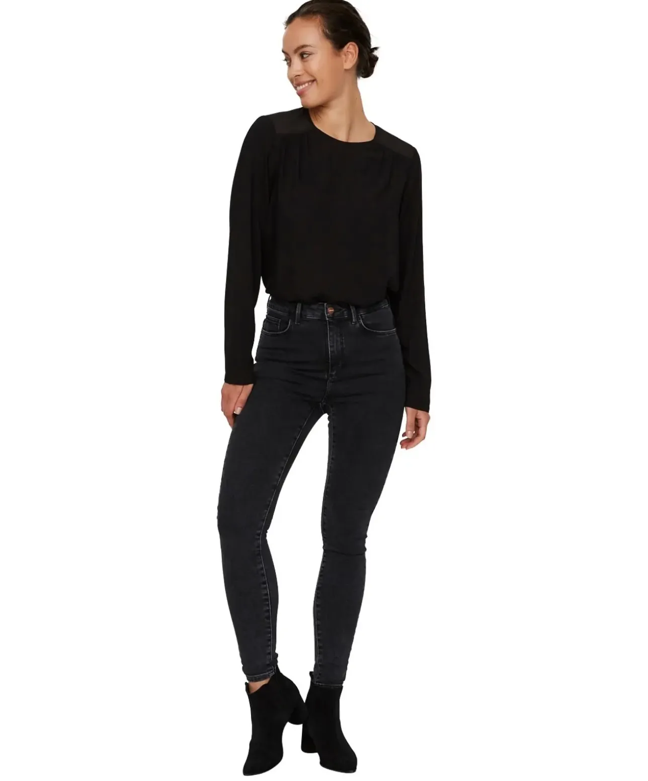 Vero Moda Skinny Jeans High Waist Sophia aus dunklem Denim