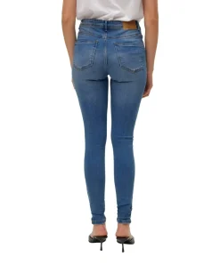 Vero Moda Skinny Jeans Tanya in indigoblauer Used-Optik