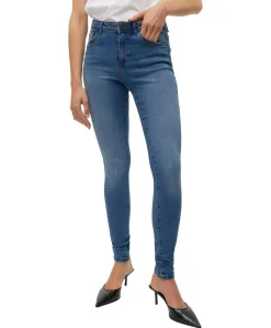 Vero Moda Skinny Jeans Tanya in indigoblauer Used-Optik