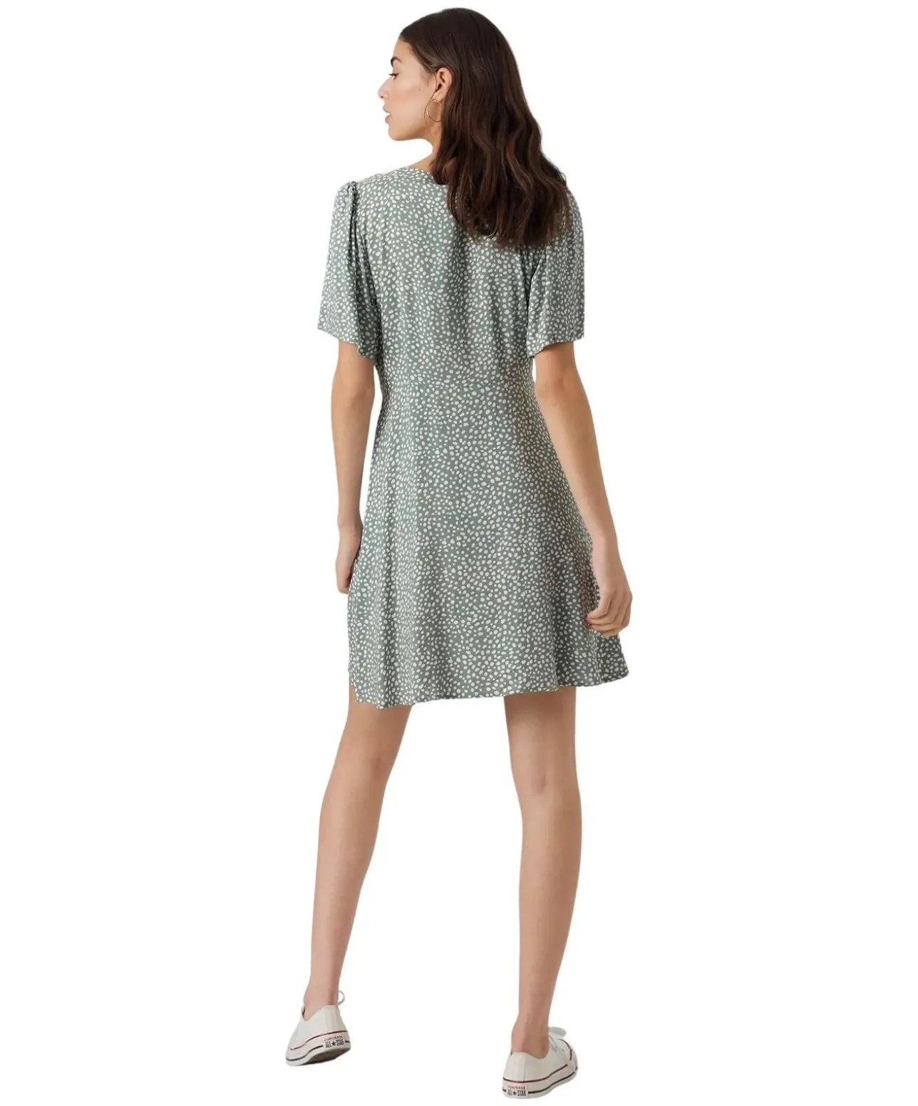 Vero Moda Sommerkleid Alba mit Muster in Hellgrün