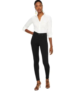 Vero Moda Sophia Jeans in Schwarz mit hoher Taille