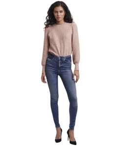 Vero Moda Sophia Jeans mit hoher Taille in blauer Waschung