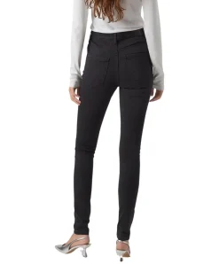 Vero Moda Sophia Jeans mit hohem Bund in Dunkelgrau