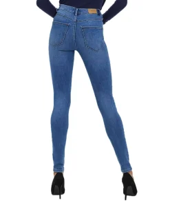Vero Moda Sophia Jeans mit hoher Taille in Mittelblau