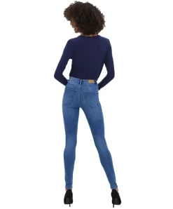 Vero Moda Sophia Jeans mit hoher Taille in Mittelblau