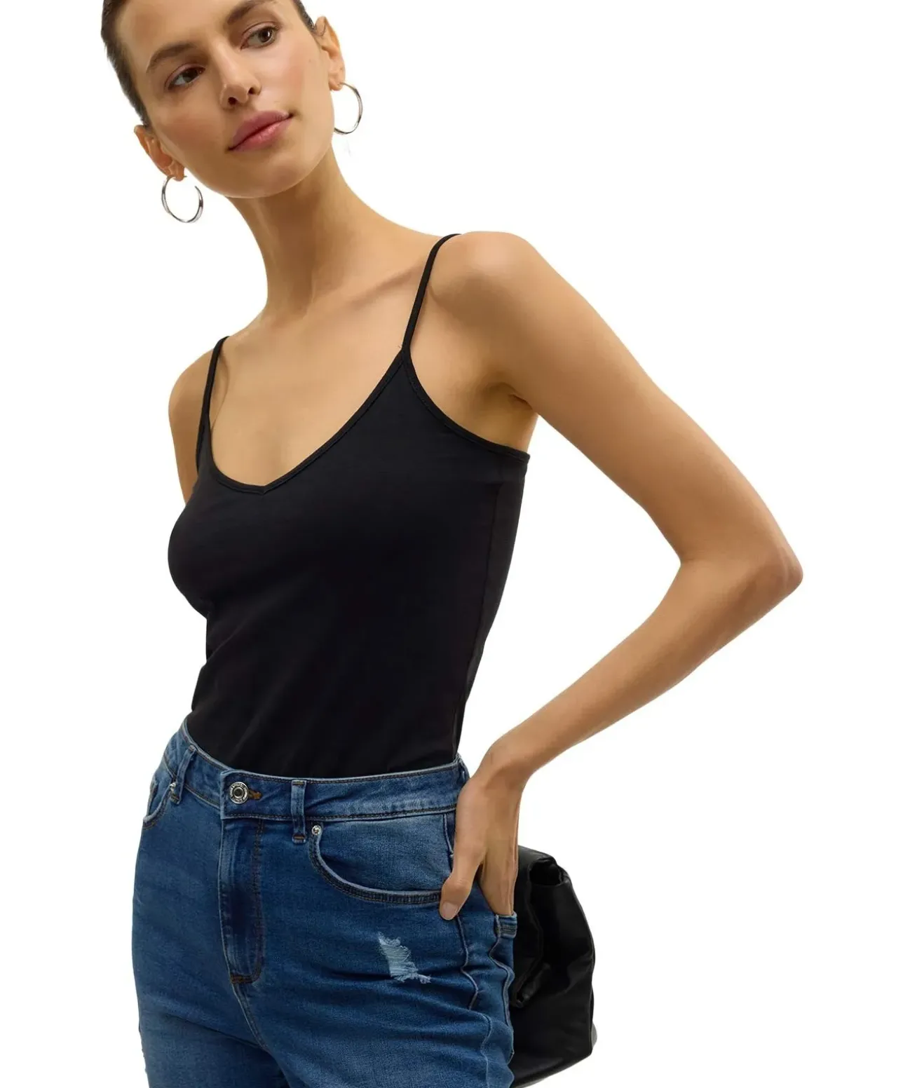 Vero Moda Spagetti Top in Schwarz