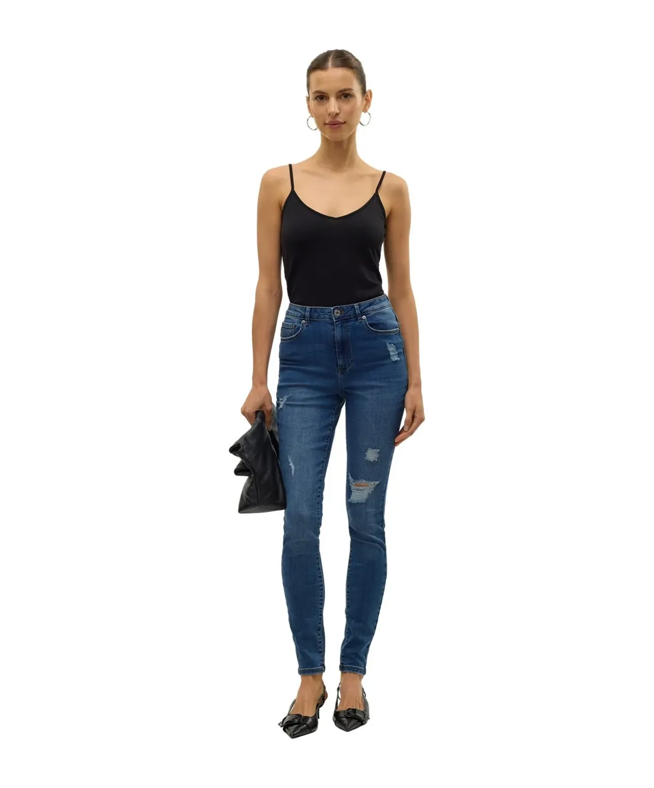 Vero Moda Spagetti Top in Schwarz