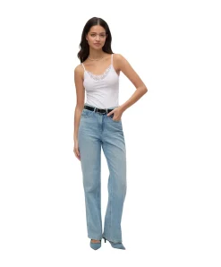 Vero Moda Spitzentop Lace in Weiß