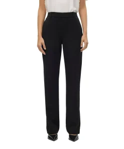Vero Moda Stoffhose Zamira mit mittlerer Taille in Schwarz