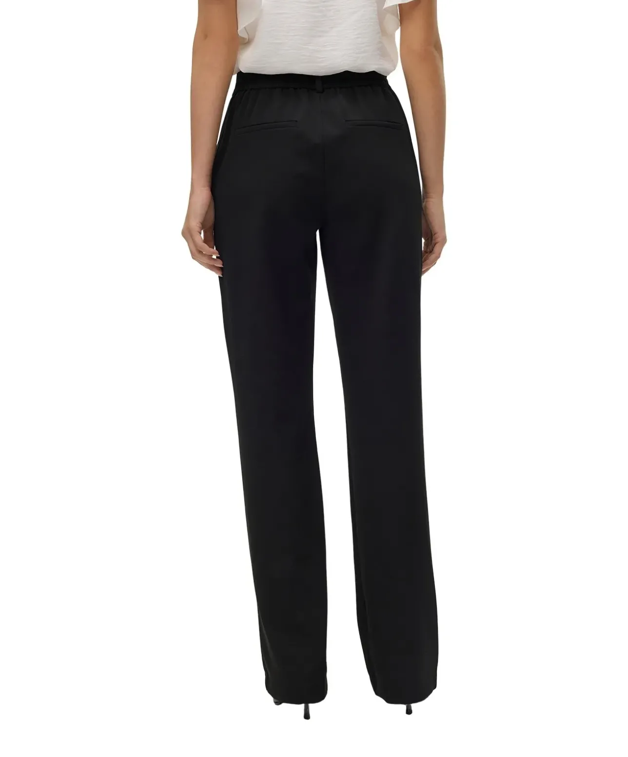 Vero Moda Stoffhose Zamira mit mittlerer Taille in Schwarz