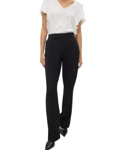 Vero Moda Stoffhose Zamira mit mittlerer Taille in Schwarz