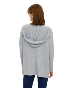 Vero Moda Strick Cardigan open Hood Doffy in Grau