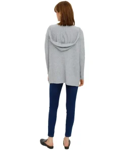 Vero Moda Strick Cardigan open Hood Doffy in Grau