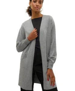 Vero Moda Strickjacke Silje in meliertem Grau