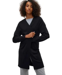 Vero Moda Strickjacke Silje in meliertem Schwarz