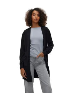 Vero Moda Strickjacke Silje in meliertem Schwarz