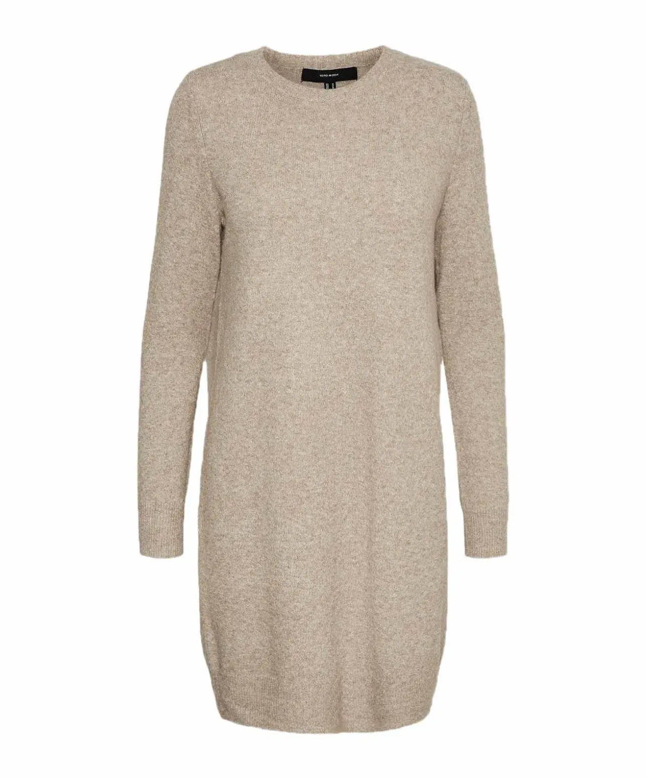 Vero Moda Strickkleid Doffy mit Langarm in Hellbraun