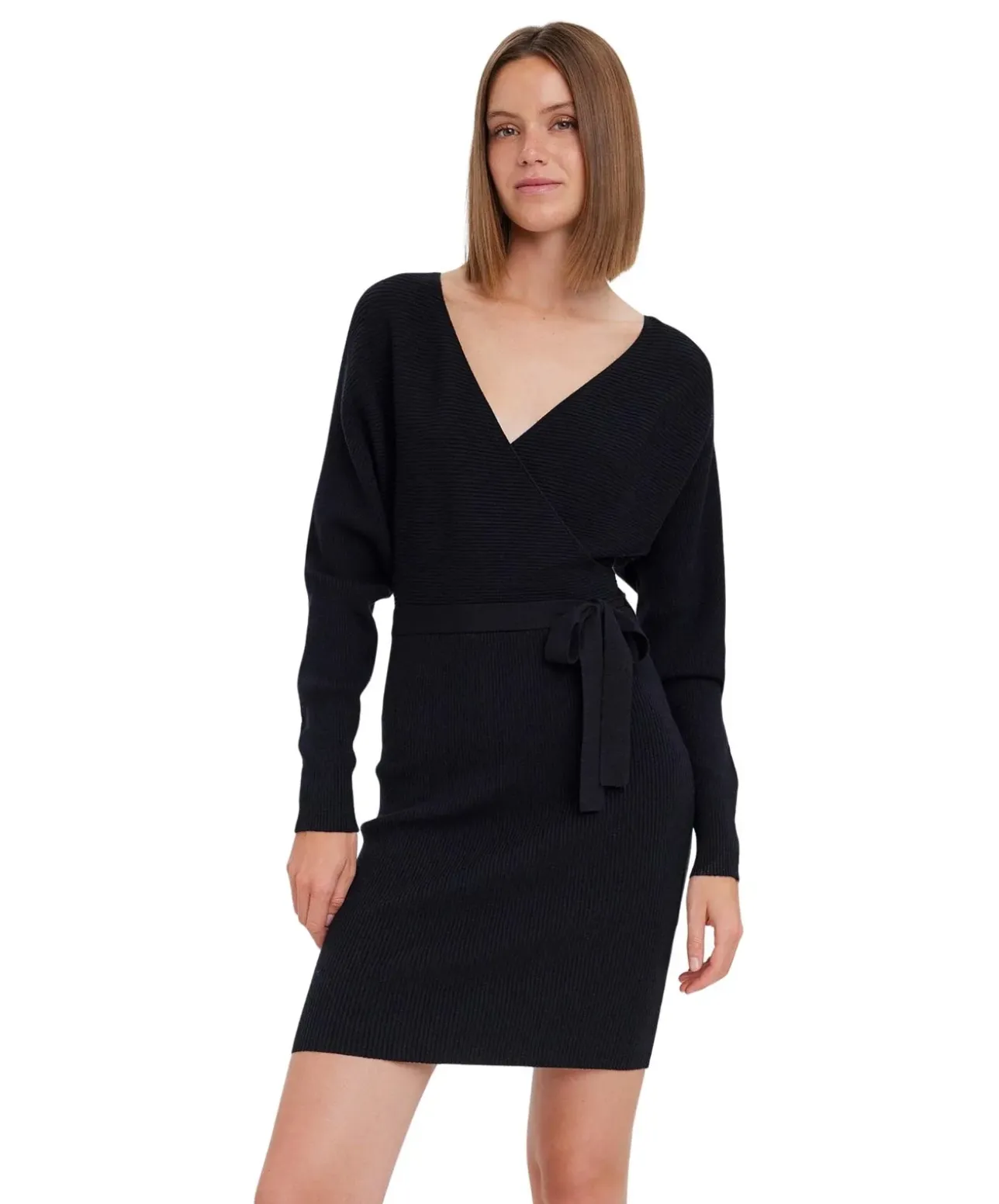 Vero Moda Strickkleid Hollyrem in elegantem Schwarz