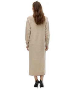 Vero Moda Strickkleid Lefile in meliertem Beige