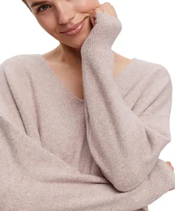Vero Moda Strickpullover Doffy mit V-Auschnitt in Rosa